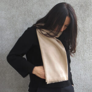 Sciarpa in cammello e seta