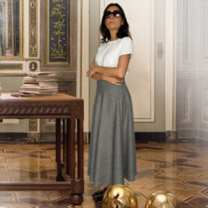 Gonna a ruota in lana