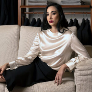 Camicia donna in raso di seta – Sartoria su misura