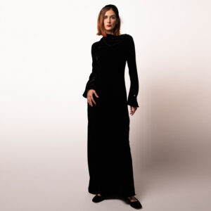 abito in velluto nero