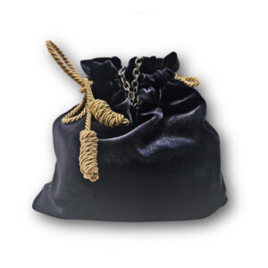 Borsa a secchiello blu in velluto in seta