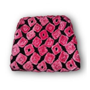 Borsetta clutch in velluto fuxia e nero